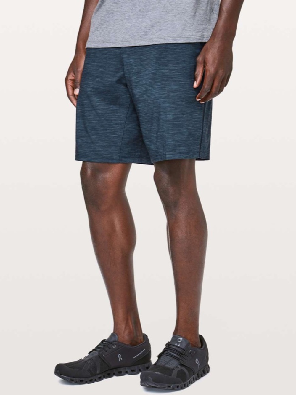 Lululemon Pace Breaker Short Linerless Heather Allover Iron Blue Athletic Shorts